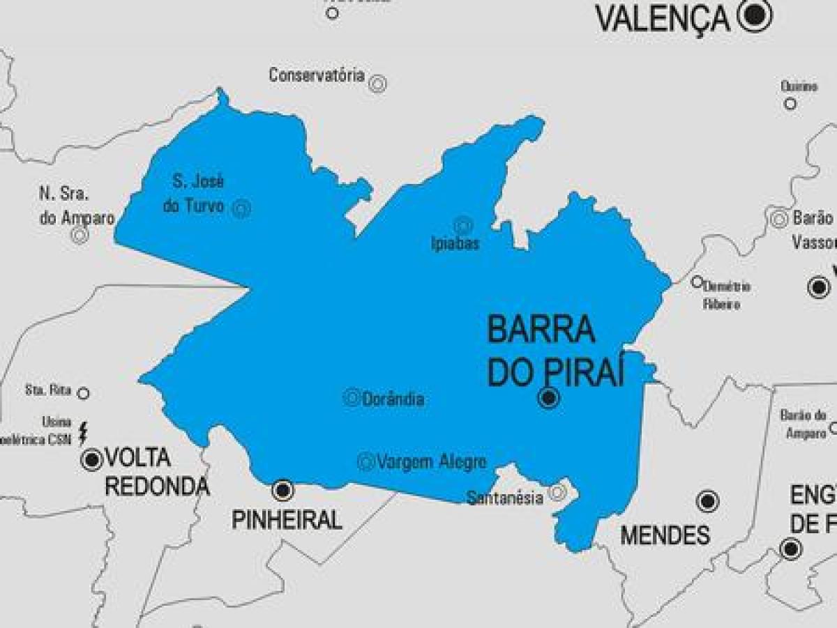 Карта Барра до Пираи муніципалітет