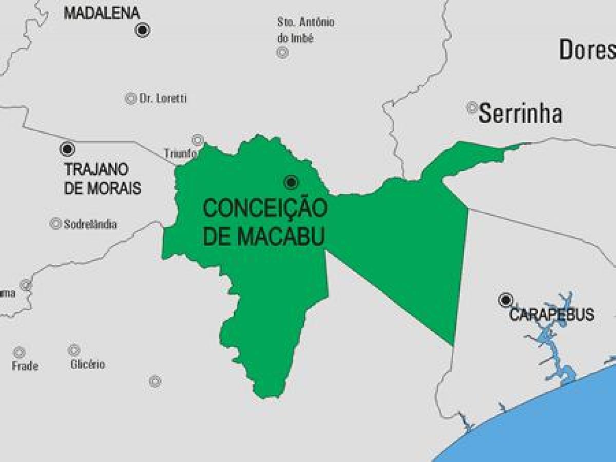 Карта Консейсан де Macabu муніципалітет