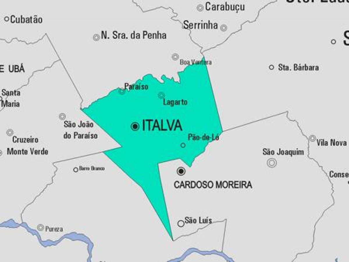 Мапа муніципалітету Italva