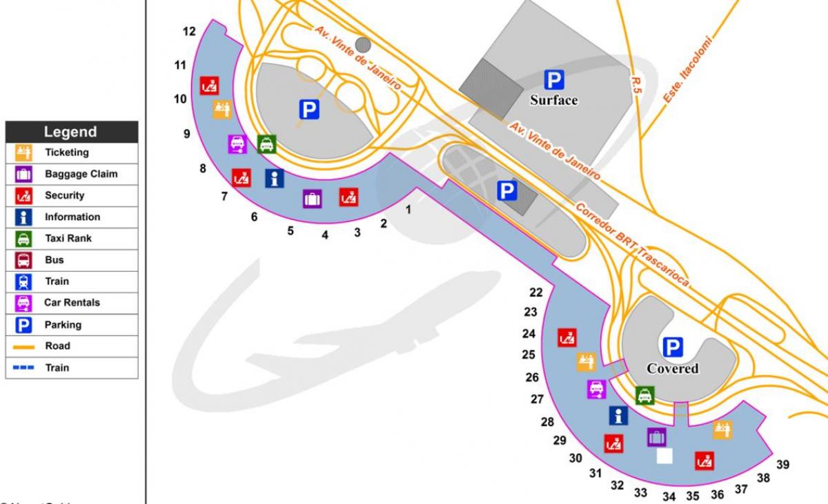 Карта Міжнародний аеропорт Ріо-де-Жанейро