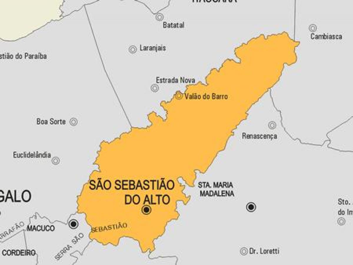 Карта Сан-Себастьян-ДУ муніципалітету Альто