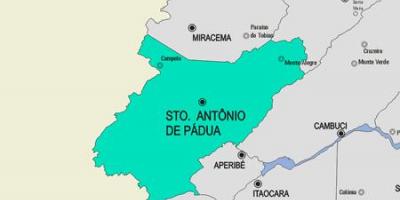 Карта Санту-Антоніу-де-муніципалітет Pádua