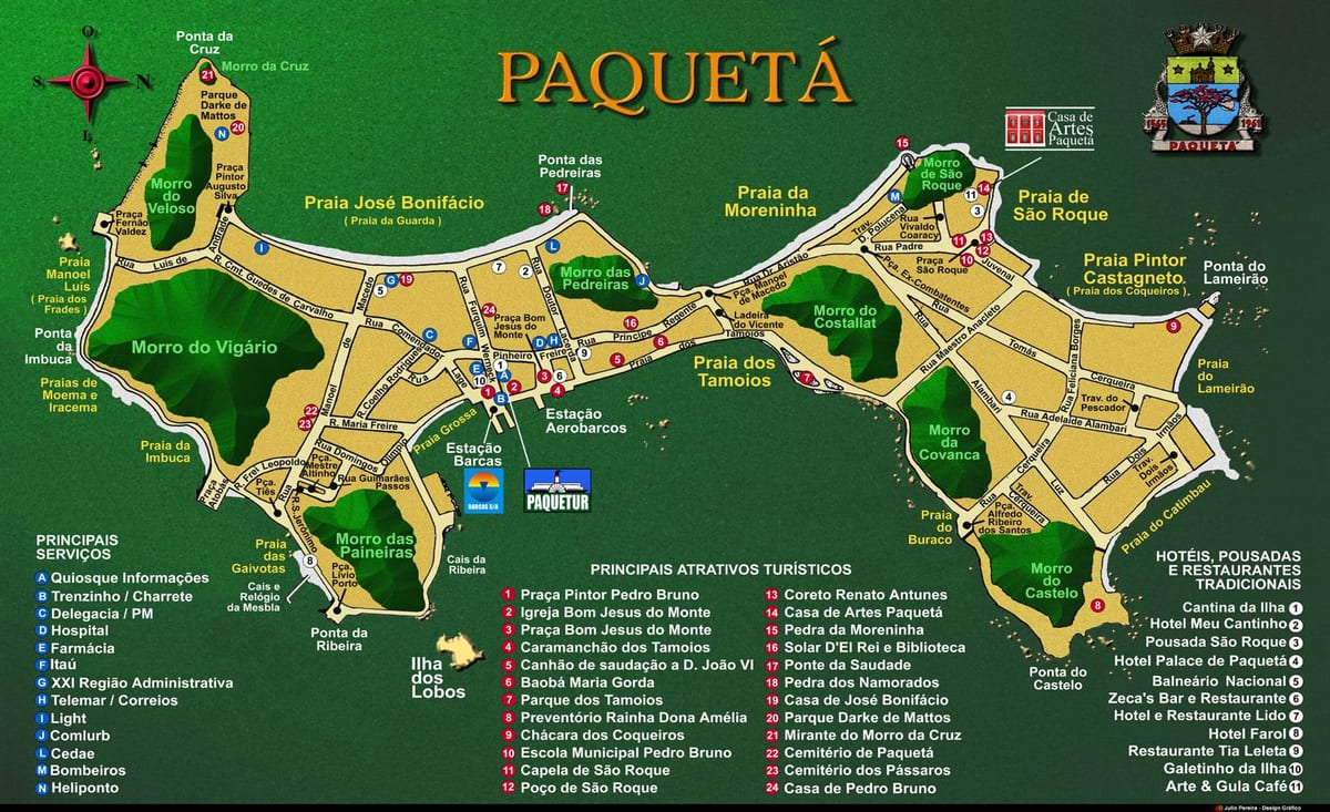 Карта Іль де Paquetá