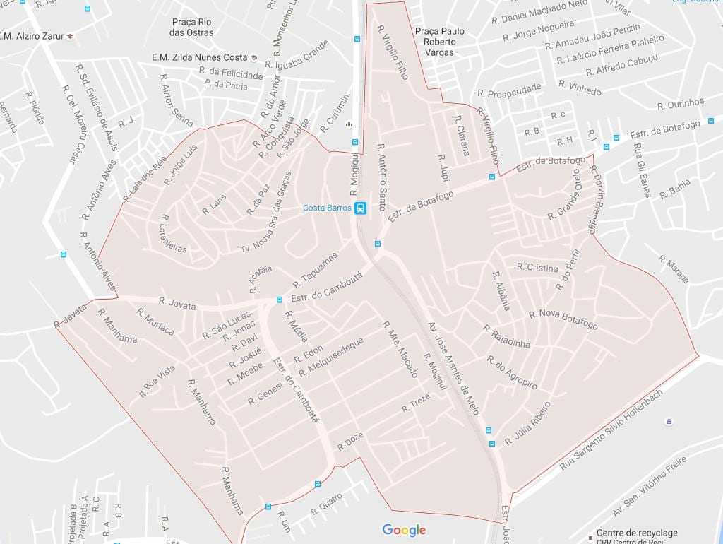 Карта Коста Барросе