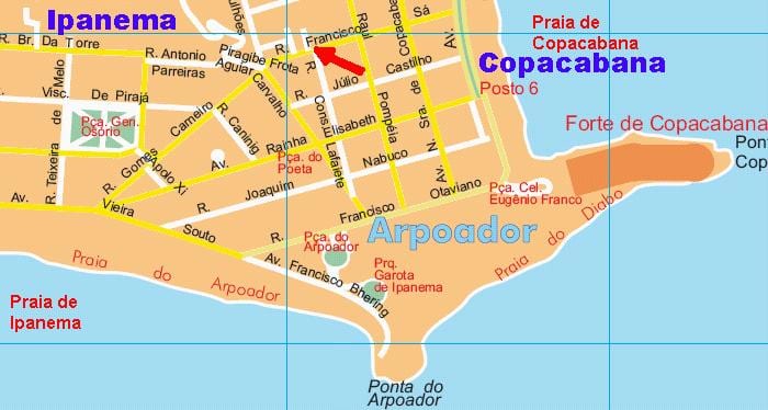 Карта пляжу Арпоадор