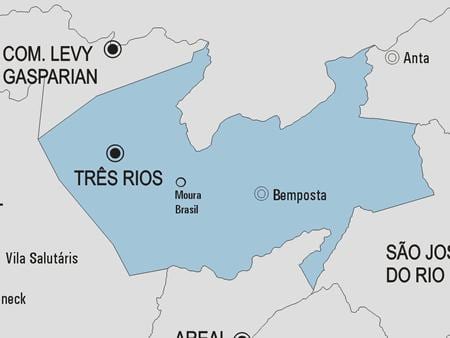 Карта Трес-Ріос муніципалітет