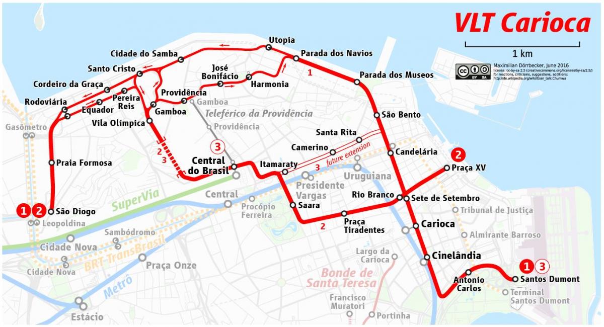 Карта ВЛТ Ріо-де-Жанейро