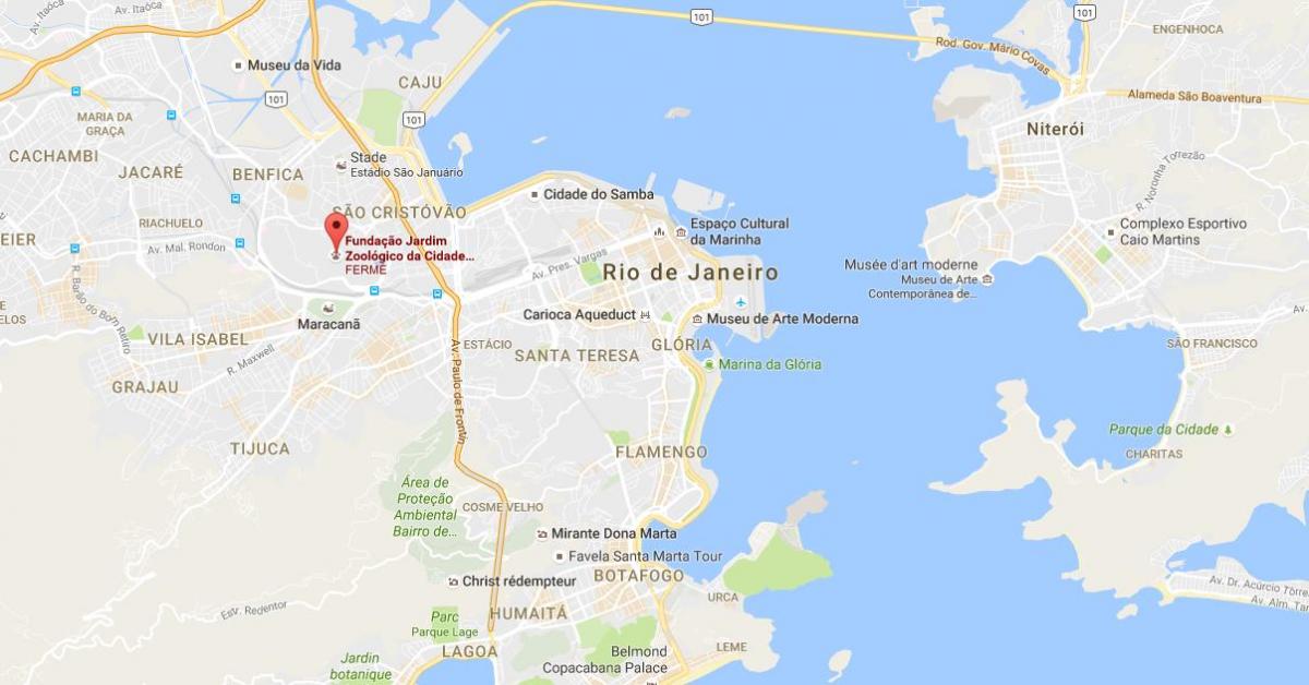 Карта зоопарку Ріо-де-Жанейро