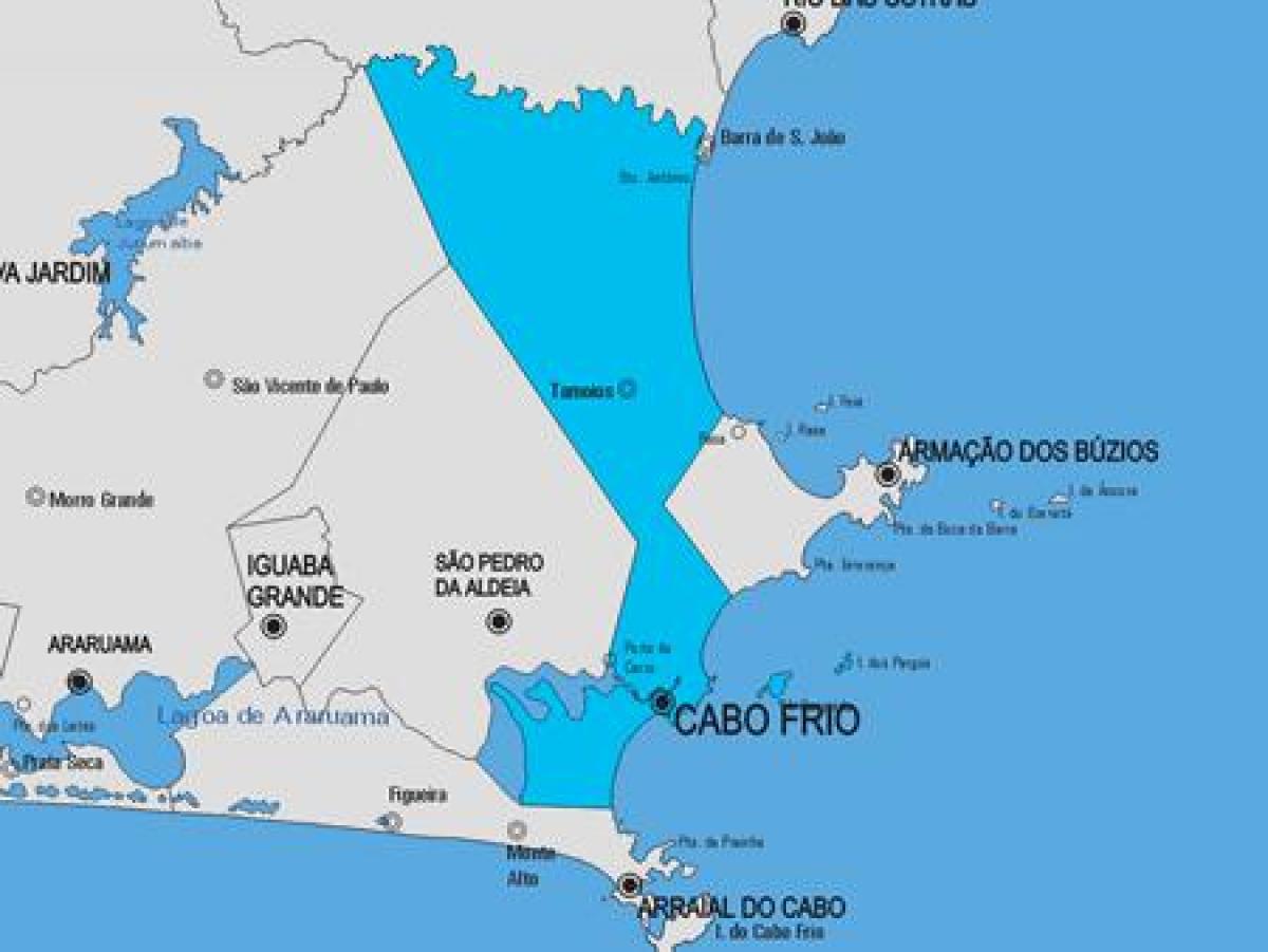 Карта муніципалітеті Кабу-Фриу