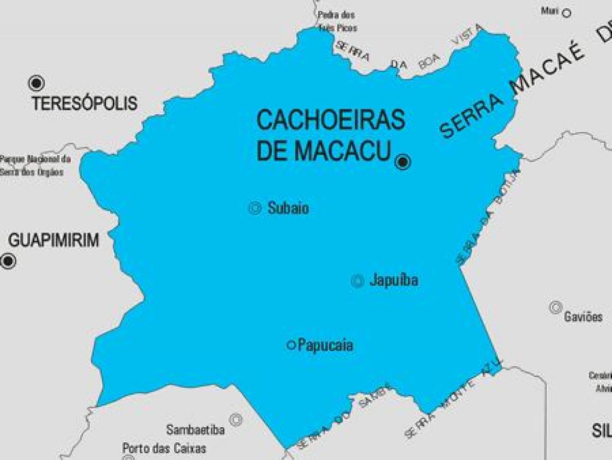 Карта кашуэйрас-ді-Макаку муніципалітет