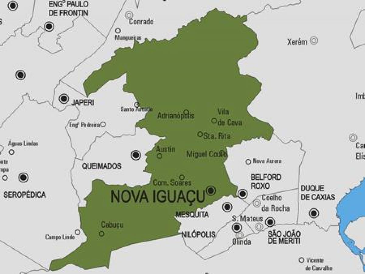 Мапа муніципалітету Нова-Ігуасу