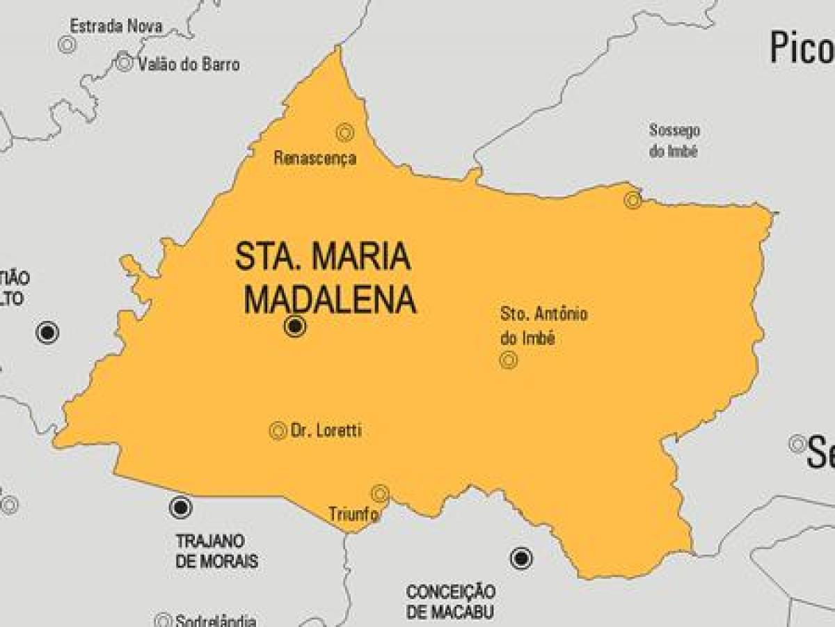 Мапа муніципалітету Санта-Марія-Мадалена
