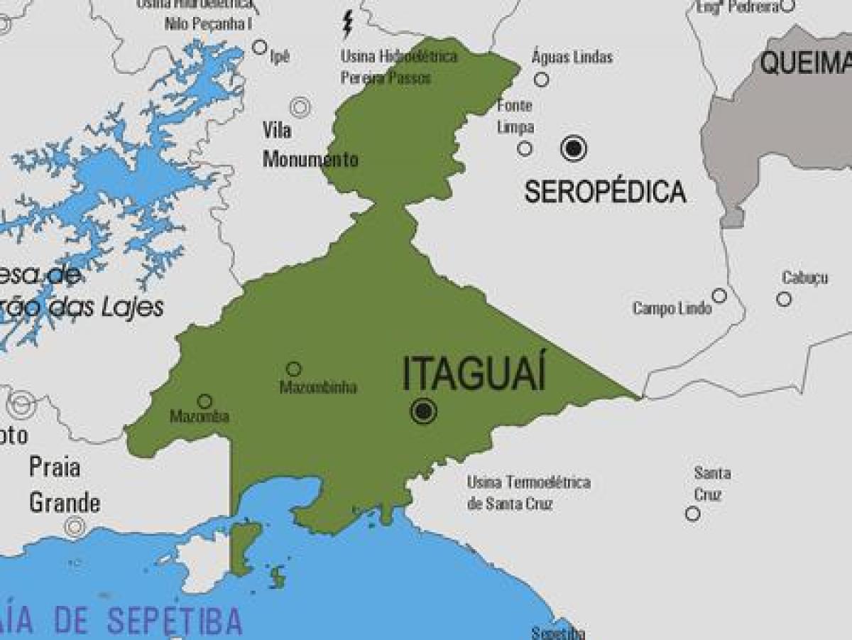 Мапа муніципалітету Итагуаи
