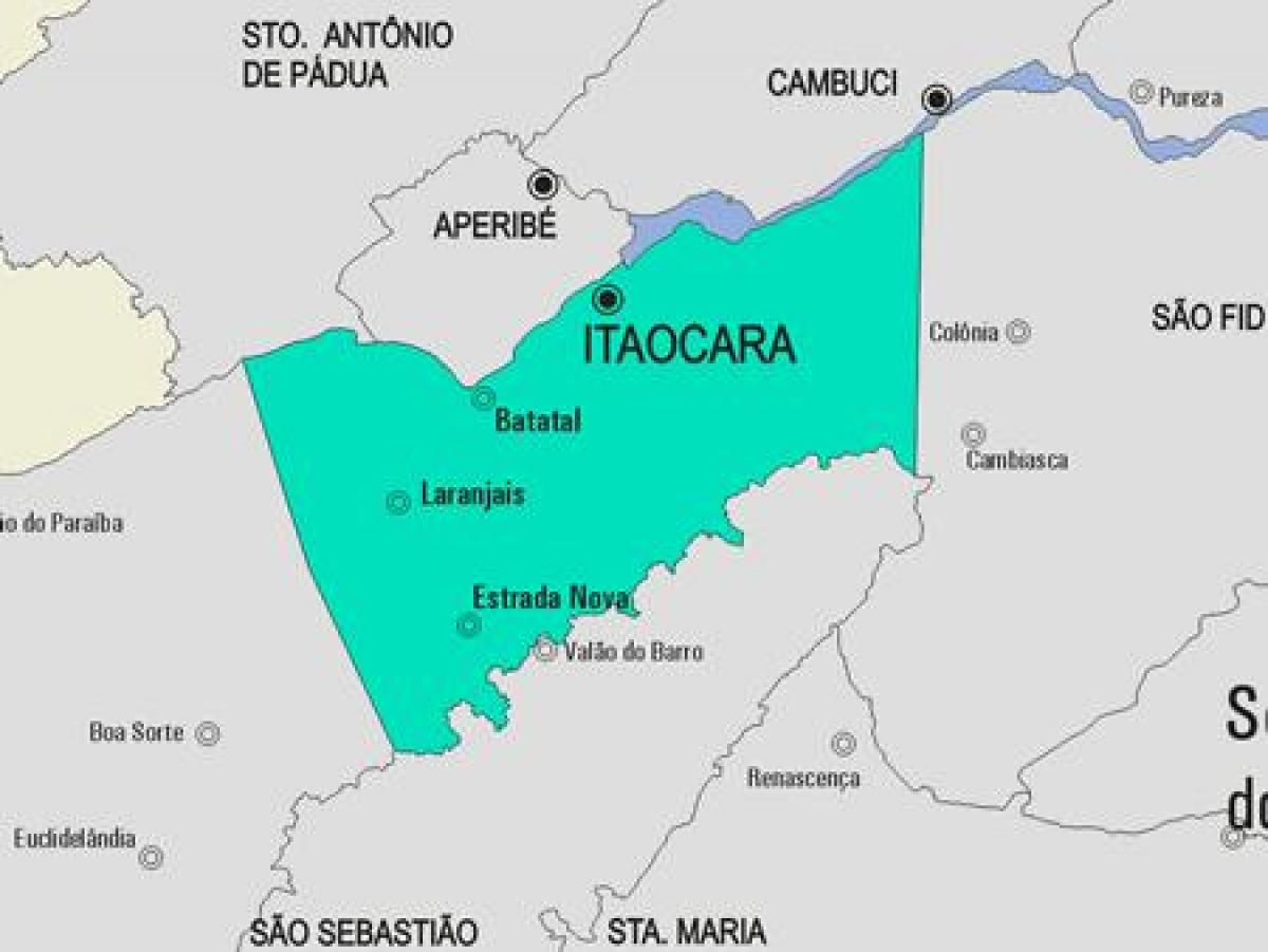Мапа муніципалітету Итаокара