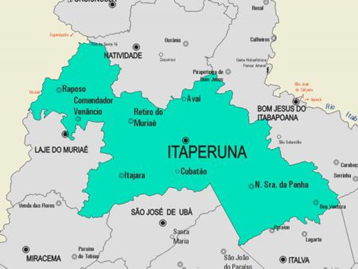 Мапа муніципалітету Итаперуна