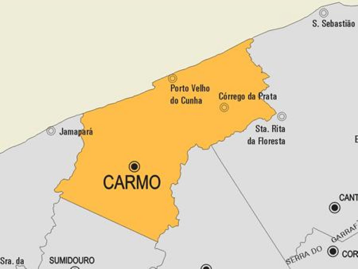Мапа муніципалітету Кардосо Морейра