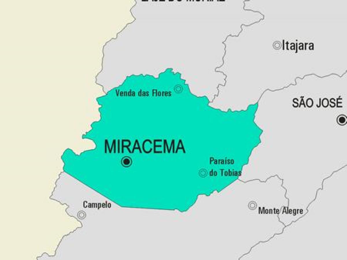 Мапа муніципалітету Мирасема