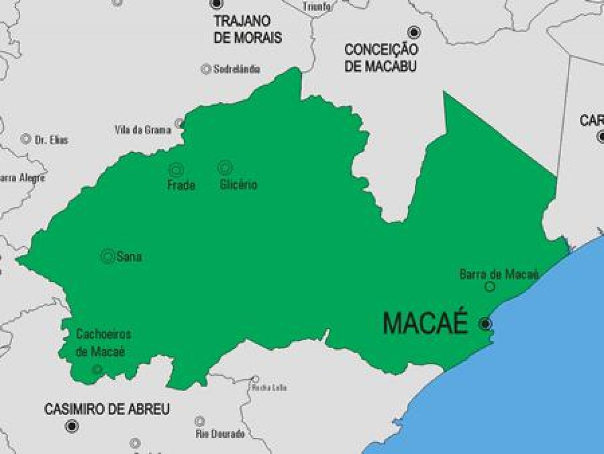 Карта муніципалітетом Macaé