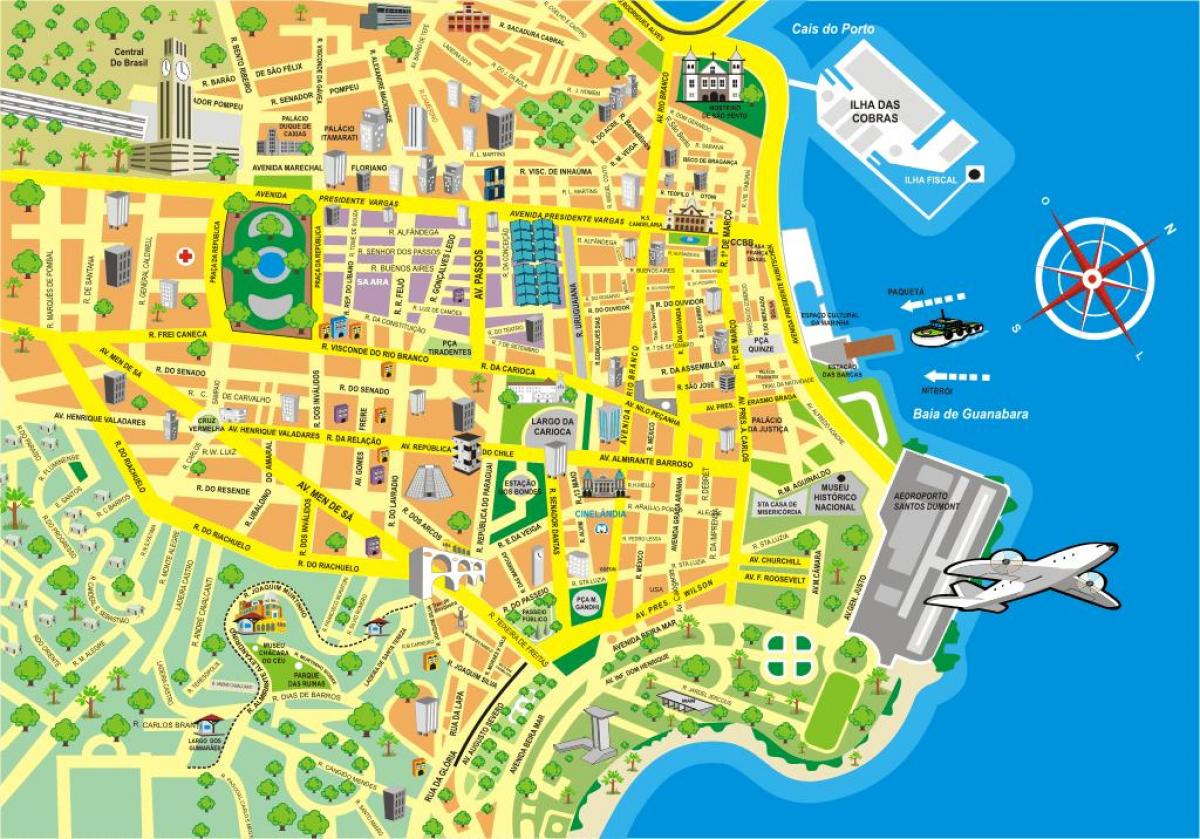 Карта пам'яток Ріо-де-Жанейро