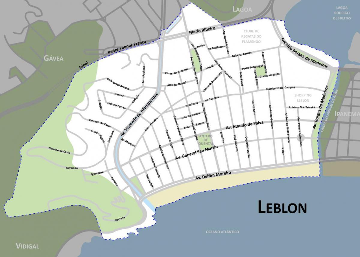 Карта пляжу Леблон