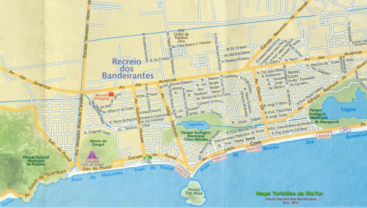 Карта пляжу Рекрейо