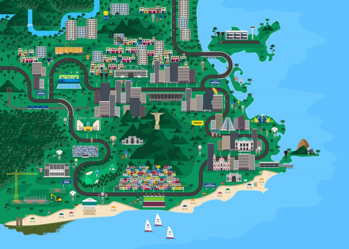 Карта Ріо-де-Жанейро дизайн