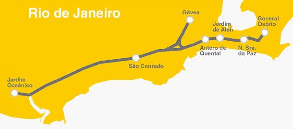 Карта метро Ріо-де-Жанейро - лінія 4