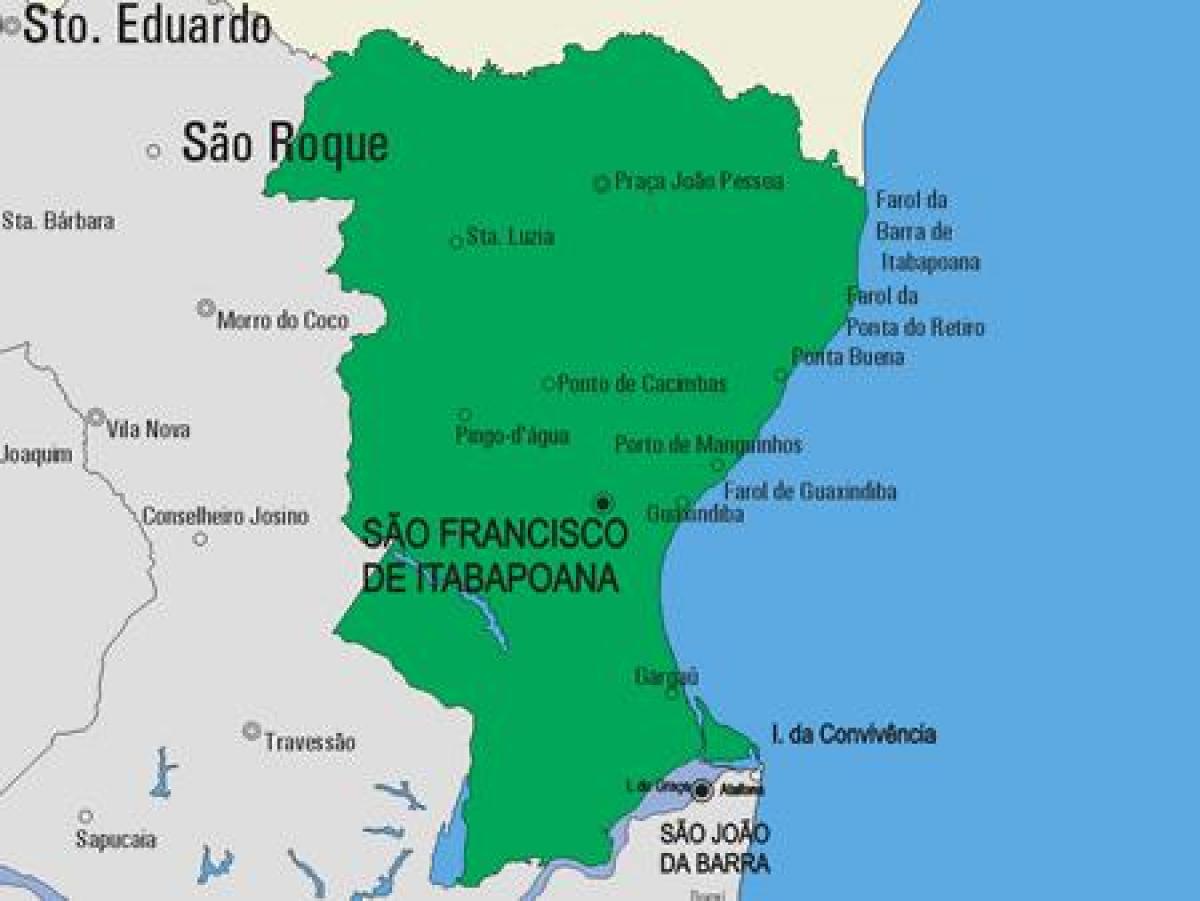 Мапа муніципалітету Сан Fidélis