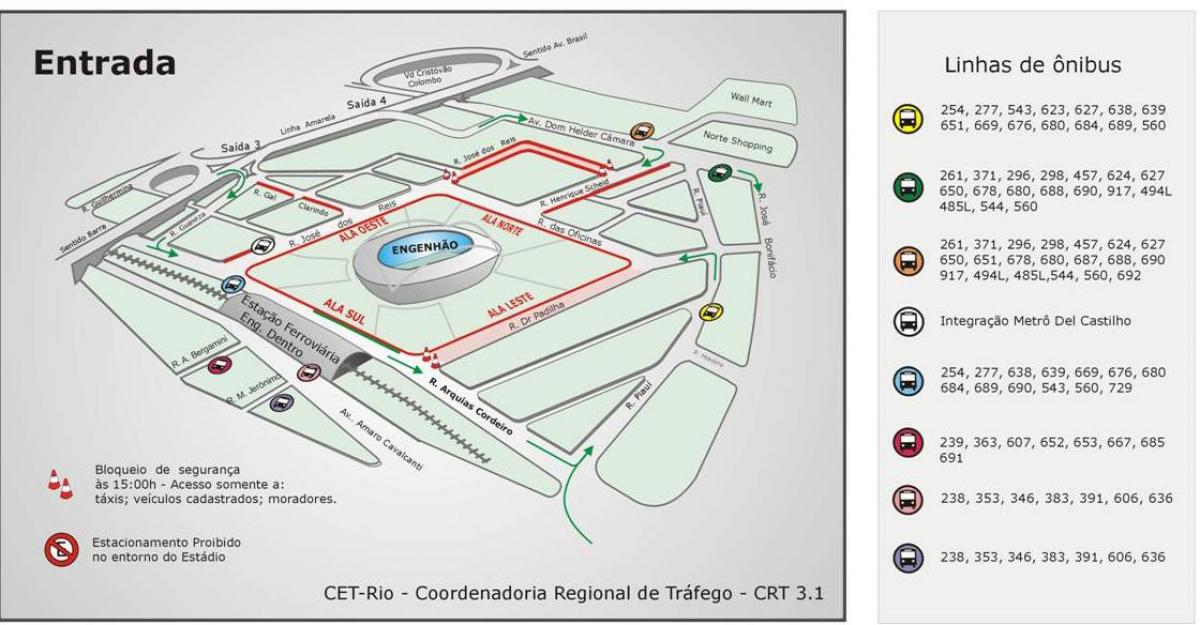 Карту стадіону Жоао авеланжа в энженьяне транспорту