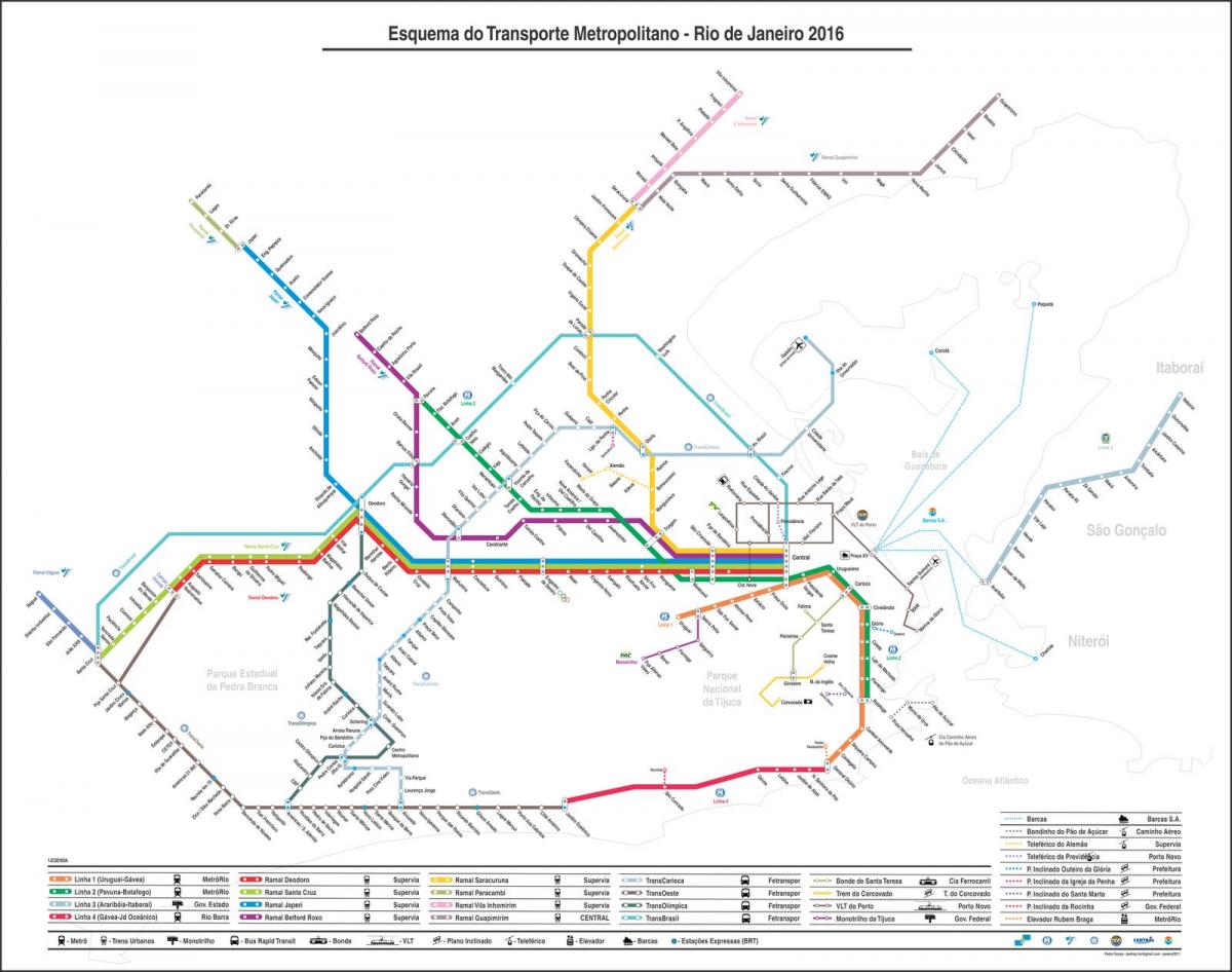 Карта транспорту Ріо