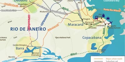 Карта Ріо-де-Жанейро аеропортів