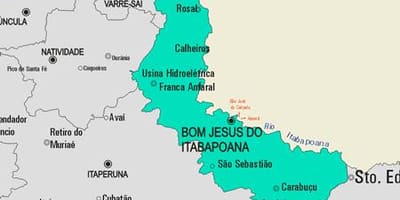 Карта Бон-жезус-ДУ муніципалітет Itabapoana