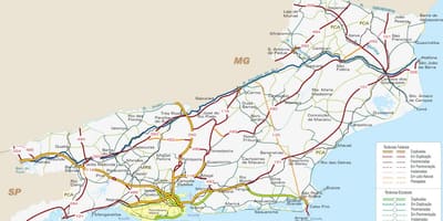 Карта автомобільних доріг Ріо-де-Жанейро