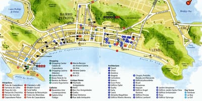 Карта пляжу Копакабана