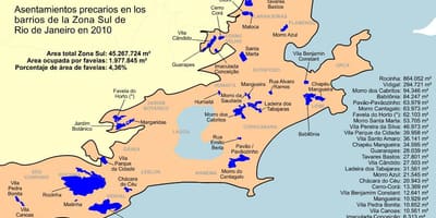 Карти фавел Південній зоні Ріо-де-Жанейро