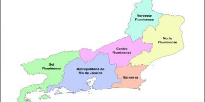 Карта mesoregions Ріо-де-Жанейро
