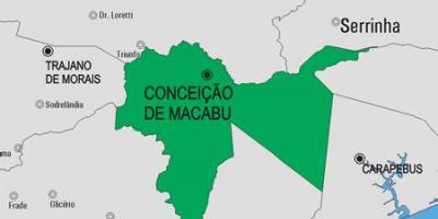 Карта Консейсан де Macabu муніципалітет