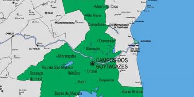 Мапа муніципалітету Carapebus