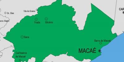 Карта муніципалітетом Macaé