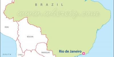 Карта Ріо-де-Жанейро в Бразилії