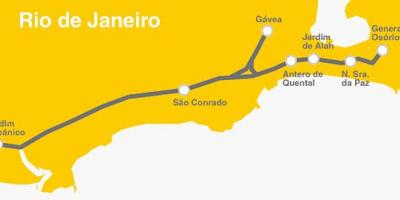 Карта метро Ріо-де-Жанейро - лінія 4
