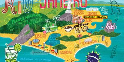Карта Ріо-де-Жанейро шпалери