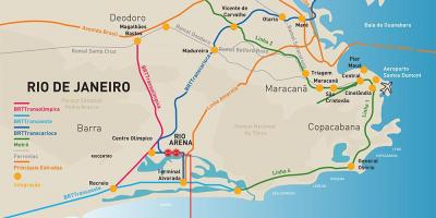 Карта Ріо розташування Арени