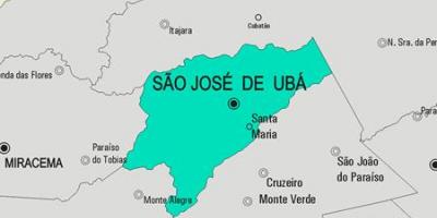 Карта Сан-Хосе-де-муніципалітет Ubá