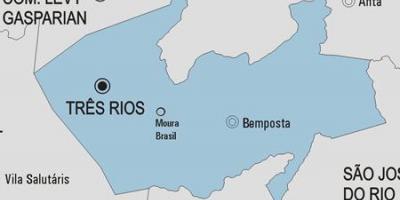 Карта Трес-Ріос муніципалітет