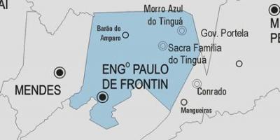 Карта Энженьейру-Паулу-ді-Фронтин муніципалітет